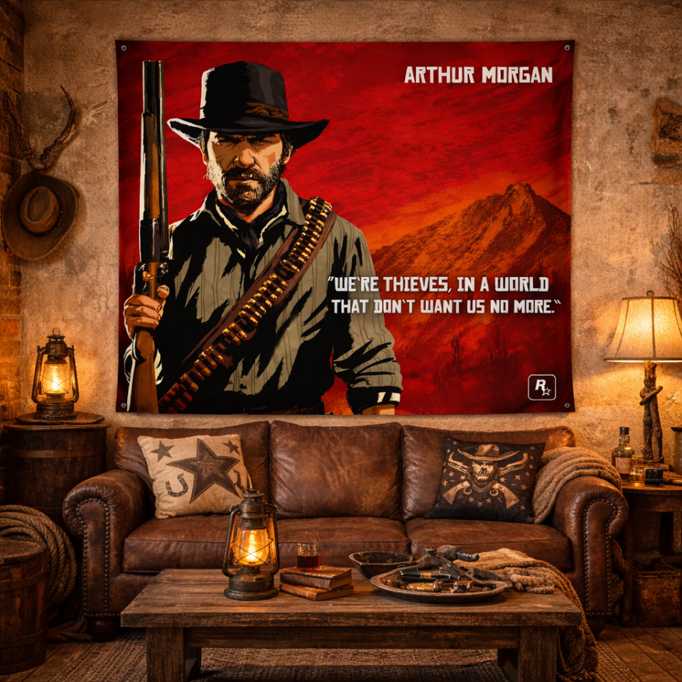 Arthur Morgan Duvar Örtüsü – Red Dead Redemption 2 Temalı Oyun Duvar Örtüsü
