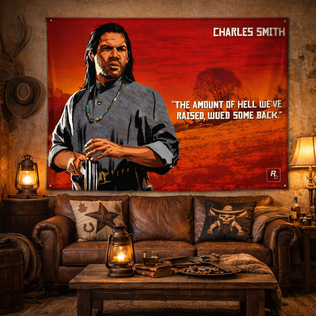 Charles Smith Duvar Örtüsü – Red Dead Redemption 2 Temalı Oyun Duvar Örtüsü
